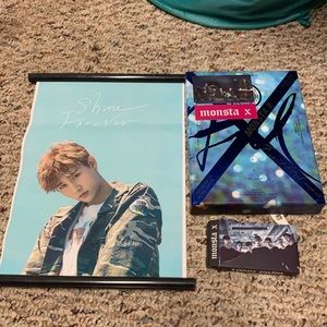 Monsta x bundle I.m poster, album with 14 big pics of them and a deck of cards